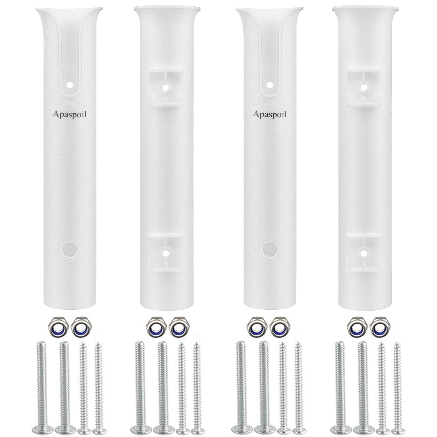Apaspoil 4 Pcs Fishing Rod Holder Racks Portable Fishing Rod Stand-Off Tube Rod Pole Holder Bracket Support