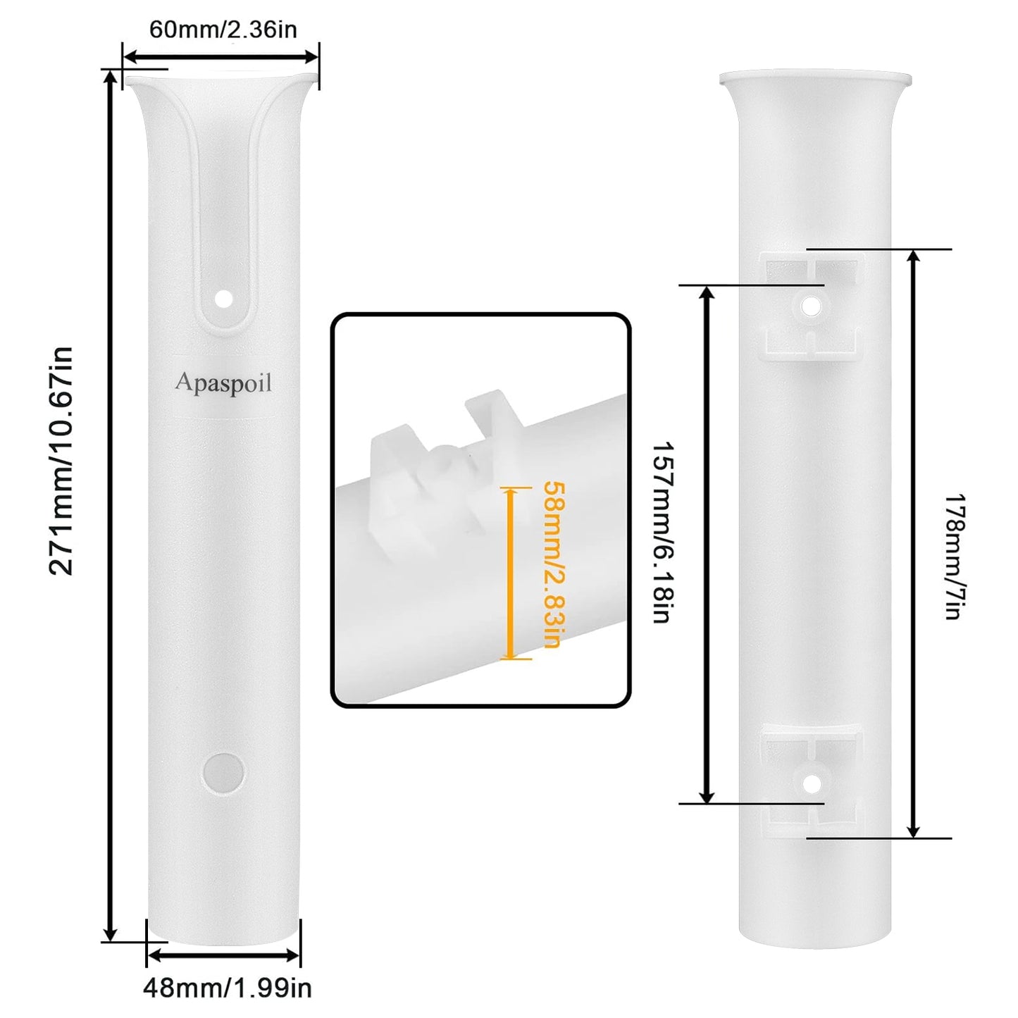 Apaspoil 4 Pcs Fishing Rod Holder Racks Portable Fishing Rod Stand-Off Tube Rod Pole Holder Bracket Support