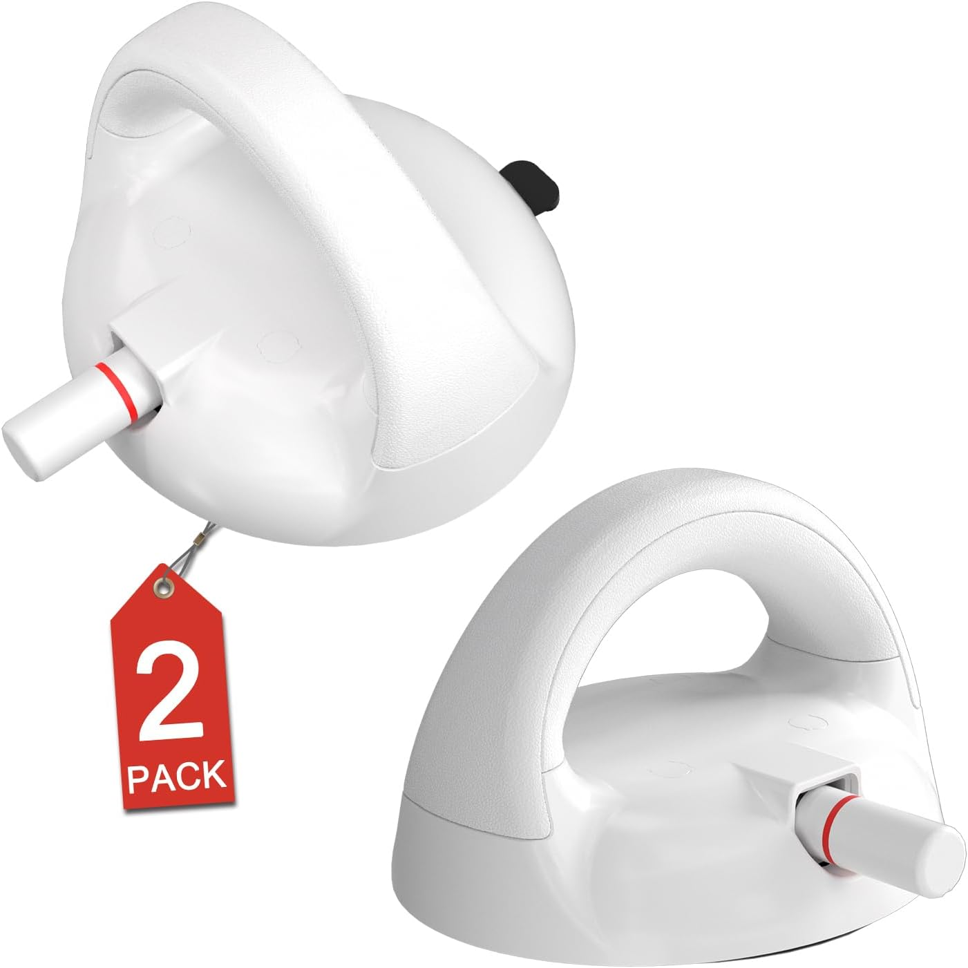 Apaspoil Grab Bars for Bathtubs and Showers, Removable Showers Handles with Suction Warning Design & Oversized Suction Cups, Safety Bathroom Grab Bar Handicap Shower Grab Bar for Seniors Elderly (2 Pack)