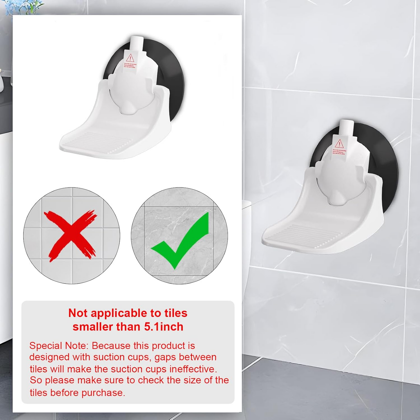 Apaspoil Shower Foot Rest for Shaving Legs, Pedicure Foot Rest, Foot Stand for Inside Shower with Powerful Suction Cup, Reusable Foot Rest Shower Stool,White