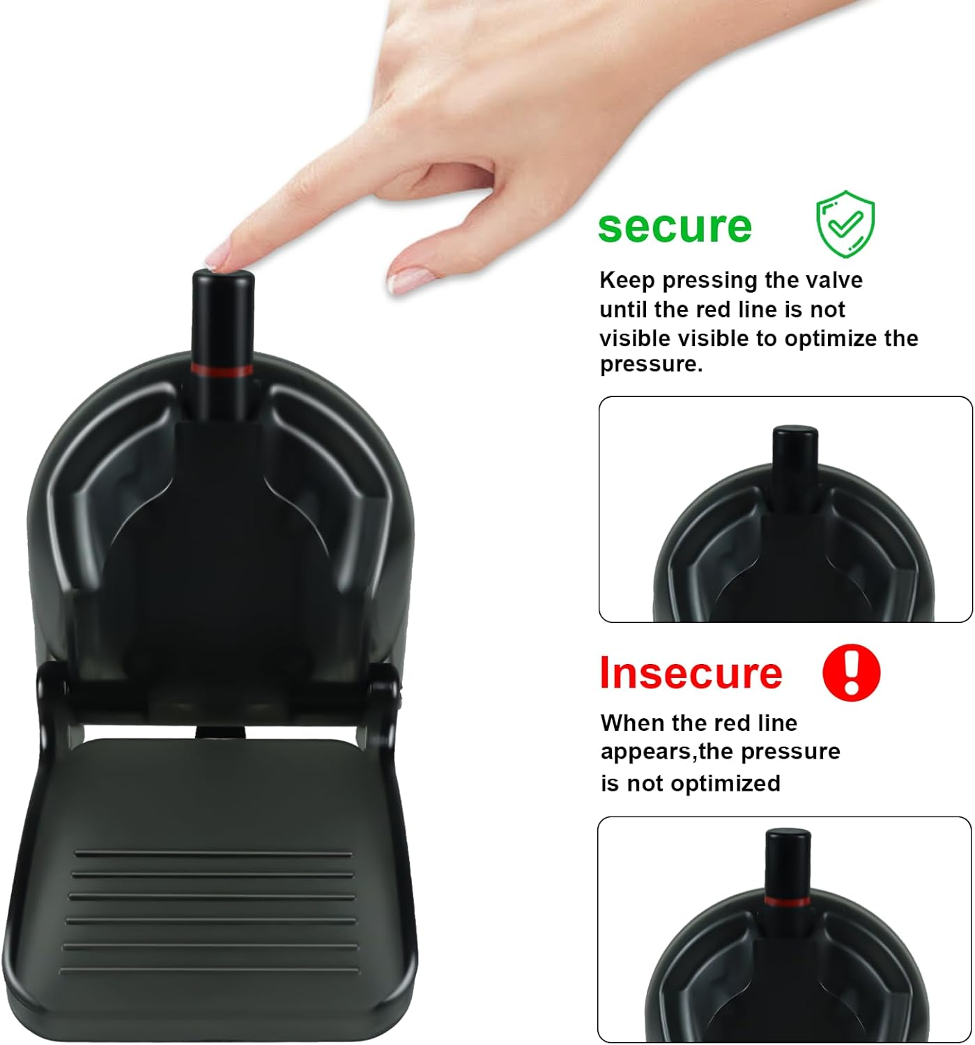 Apaspoil Foldable Shower Foot Rest for Shaving Legs, Shaving Step for Inside Shower with Powerful Suction Cup, Reusable Shower Shave Stool (Black)