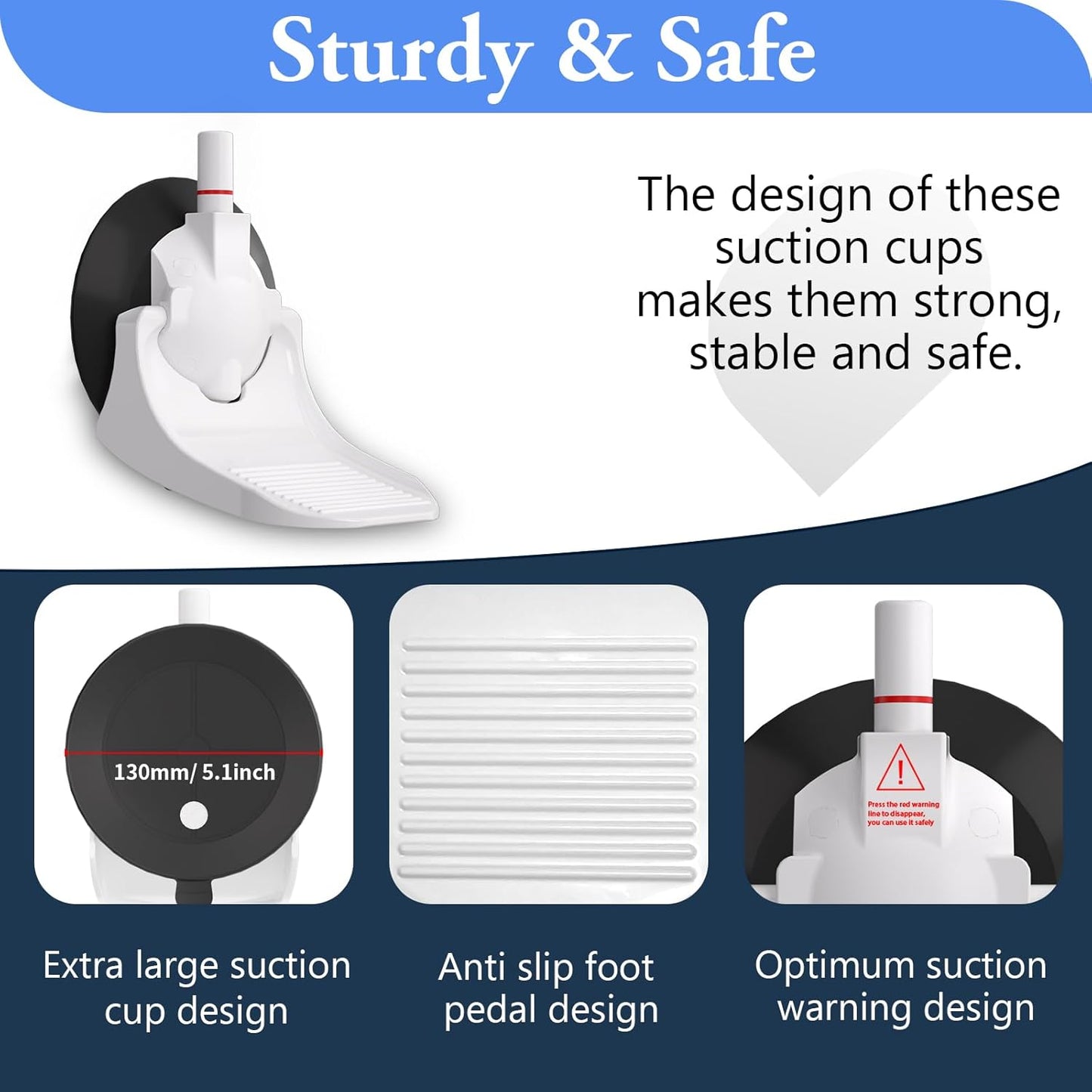 Apaspoil Shower Foot Rest for Shaving Legs, Pedicure Foot Rest, Foot Stand for Inside Shower with Powerful Suction Cup, Reusable Foot Rest Shower Stool,White