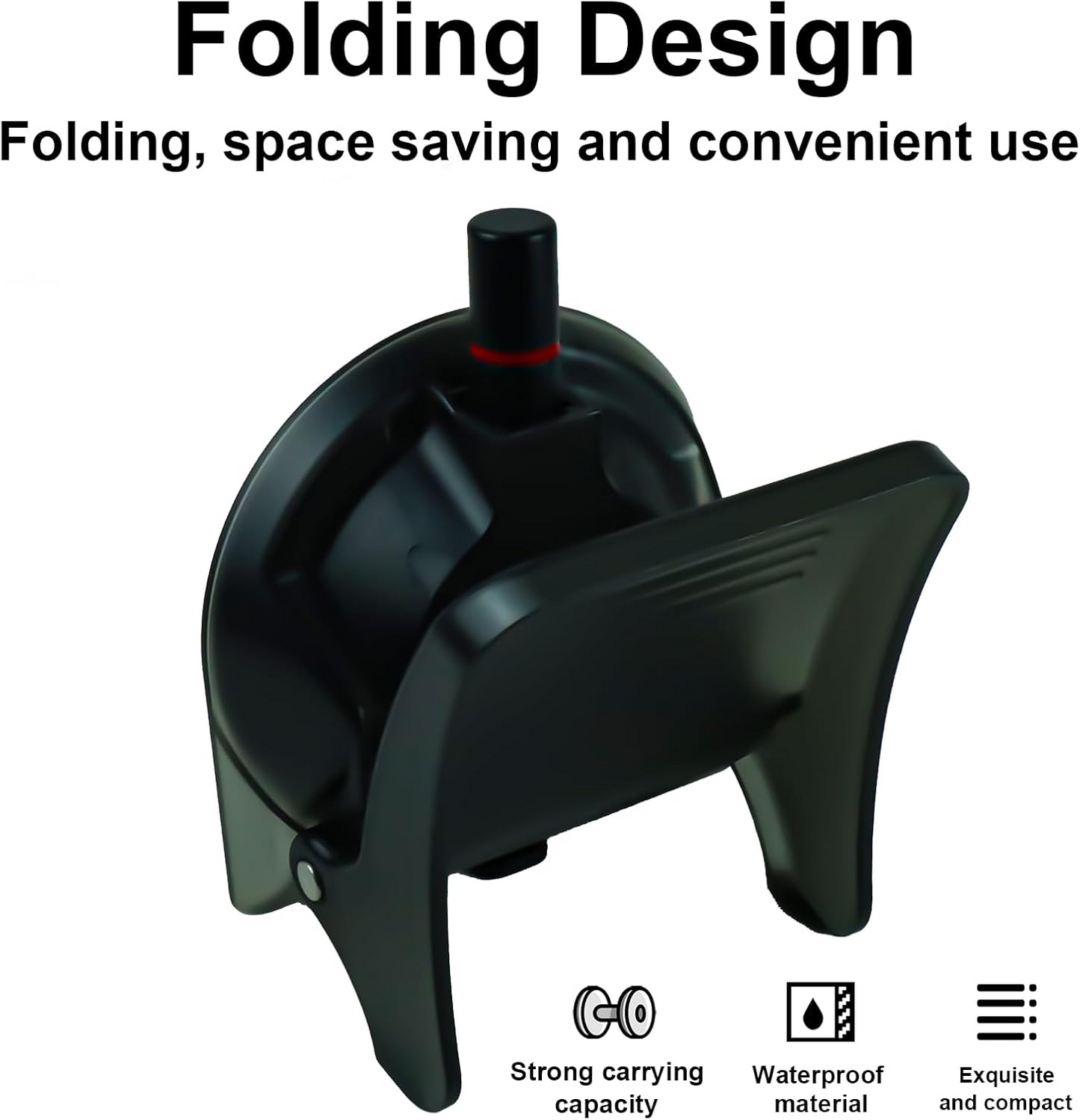 Apaspoil Foldable Shower Foot Rest for Shaving Legs, Shaving Step for Inside Shower with Powerful Suction Cup, Reusable Shower Shave Stool (Black)
