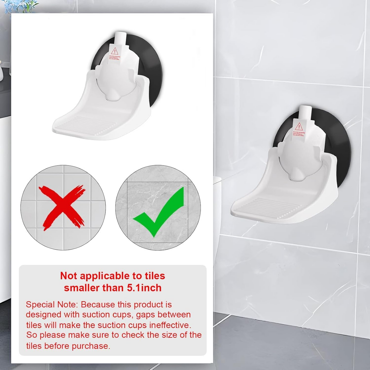 Apaspoil Shower Foot Rest for Shaving Legs, Pedicure Foot Rest, Foot Stand for Inside Shower with Powerful Suction Cup, Reusable Foot Rest Shower Stool,White